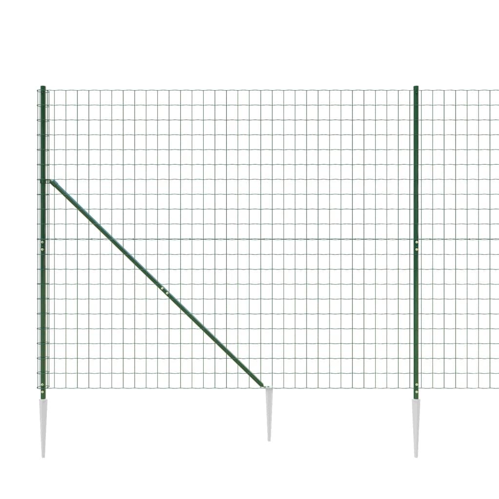 Trådhegn med jordspyd 1,6x10 m grøn