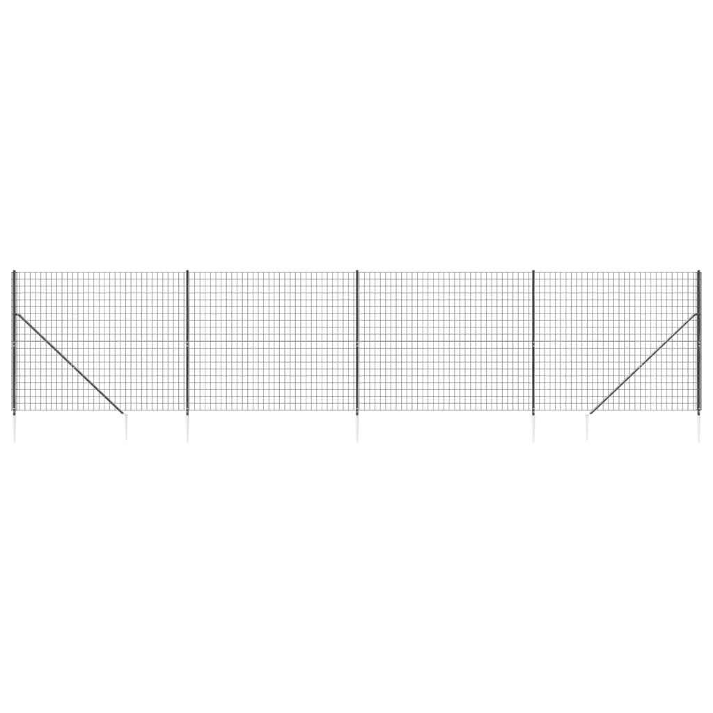 Trådhegn med jordspyd 1,8x10 m antracitgrå