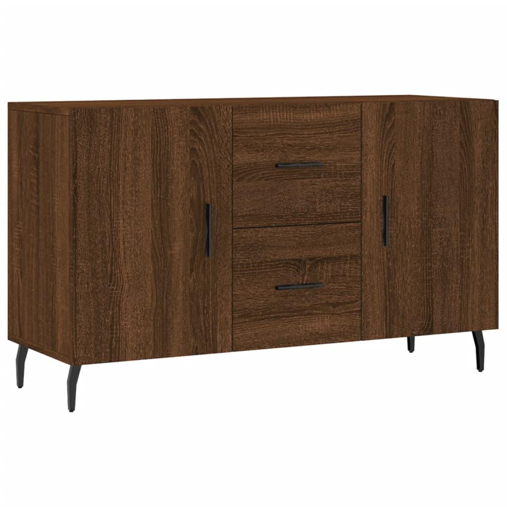 Skænk 100x36x60 cm konstrueret træ brun egetræsfarve