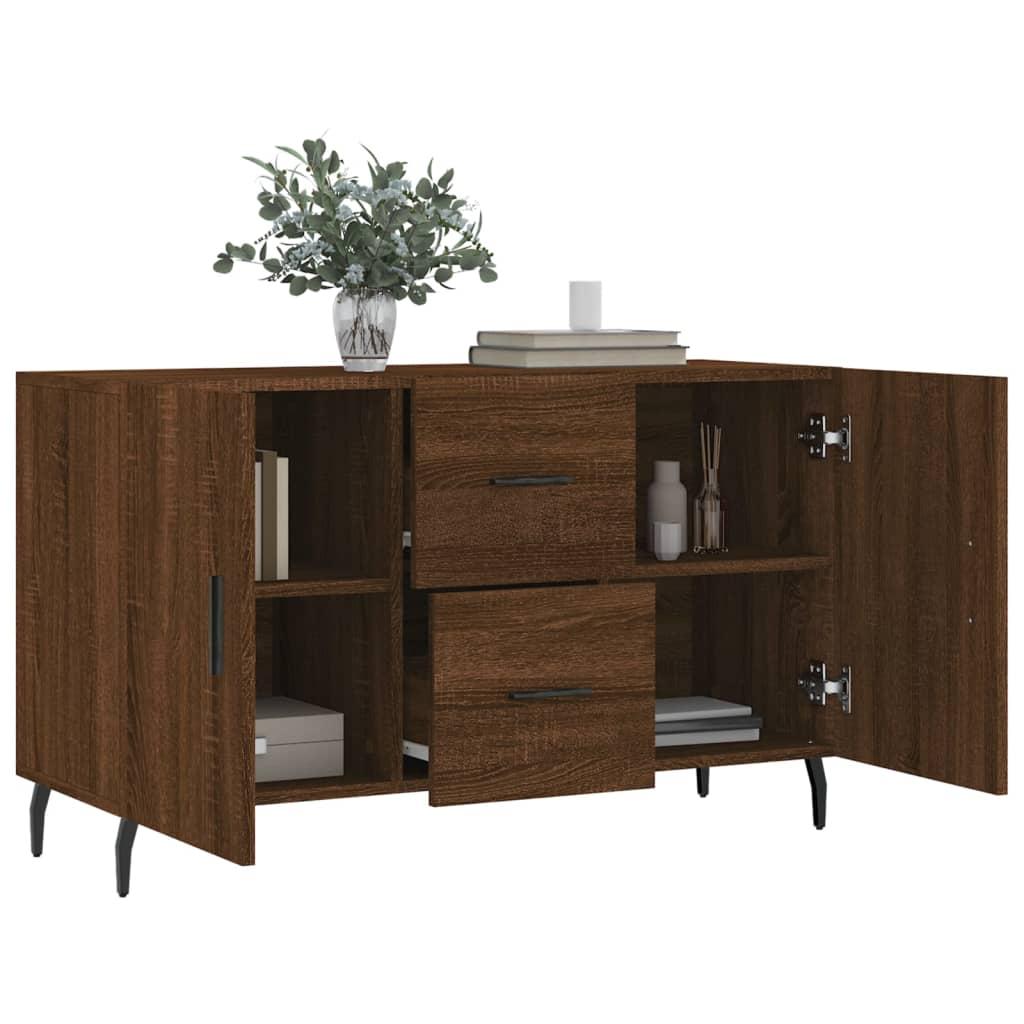 Skænk 100x36x60 cm konstrueret træ brun egetræsfarve