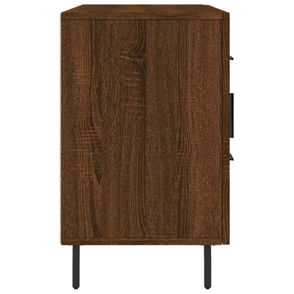 Skænk 100x36x60 cm konstrueret træ brun egetræsfarve