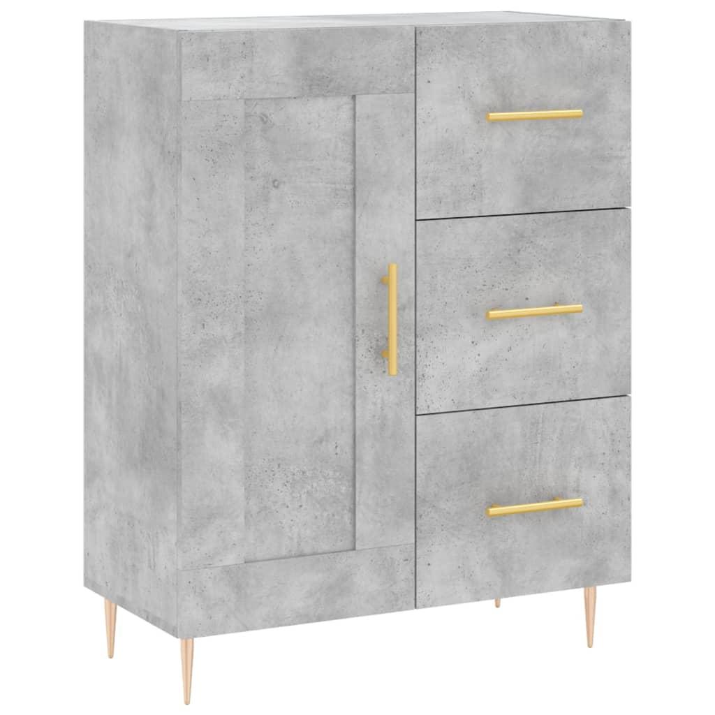 Skænk 69,5x34x90 cm konstrueret træ betongrå