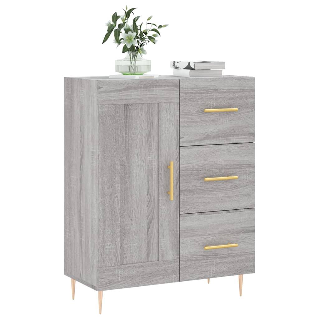 Skænk 69,5x34x90 cm konstrueret træ grå sonoma-eg