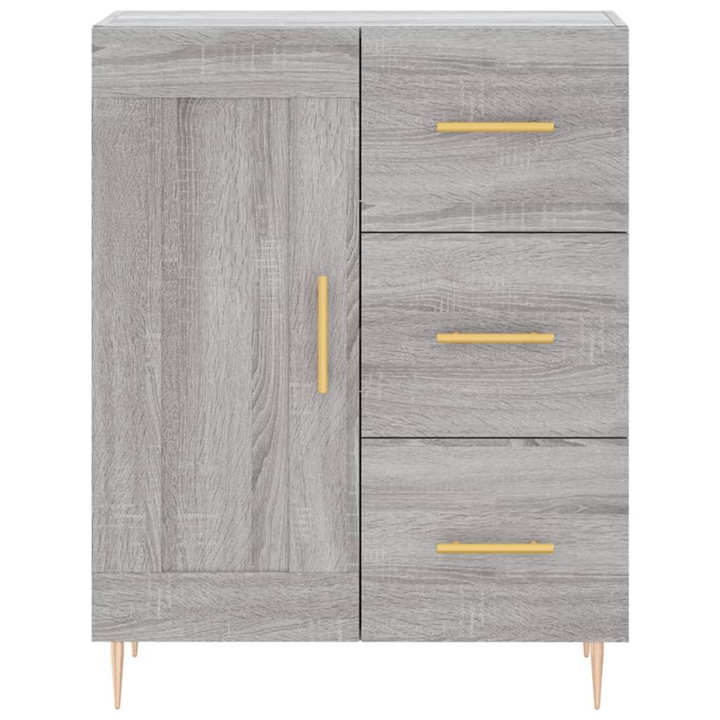 Skænk 69,5x34x90 cm konstrueret træ grå sonoma-eg