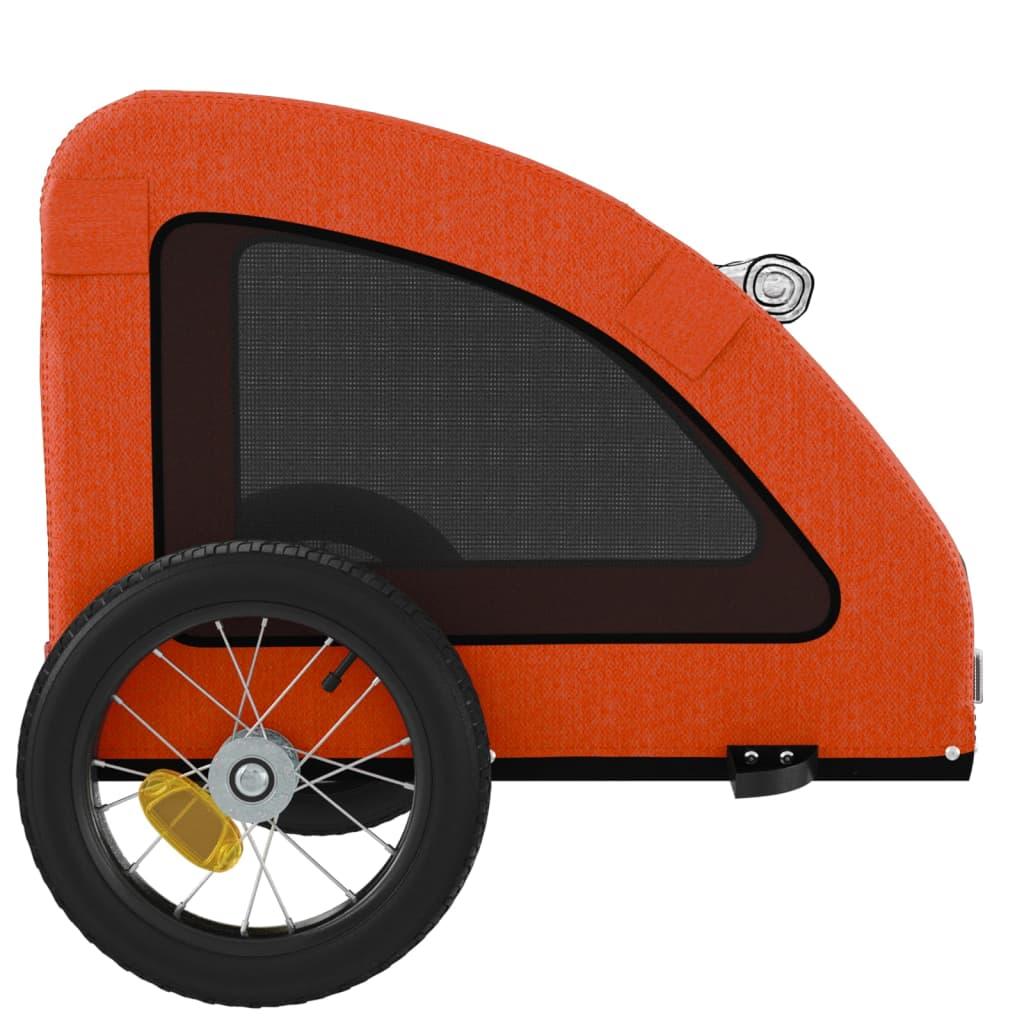 Cykeltrailer til kæledyr oxfordstof og jern orange