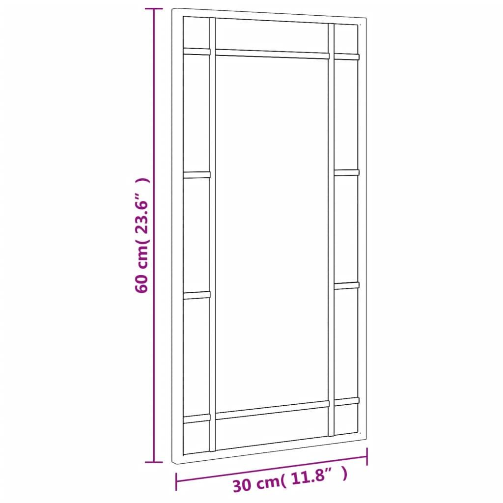 Vægspejl 30x60 cm rektangulært jern sort
