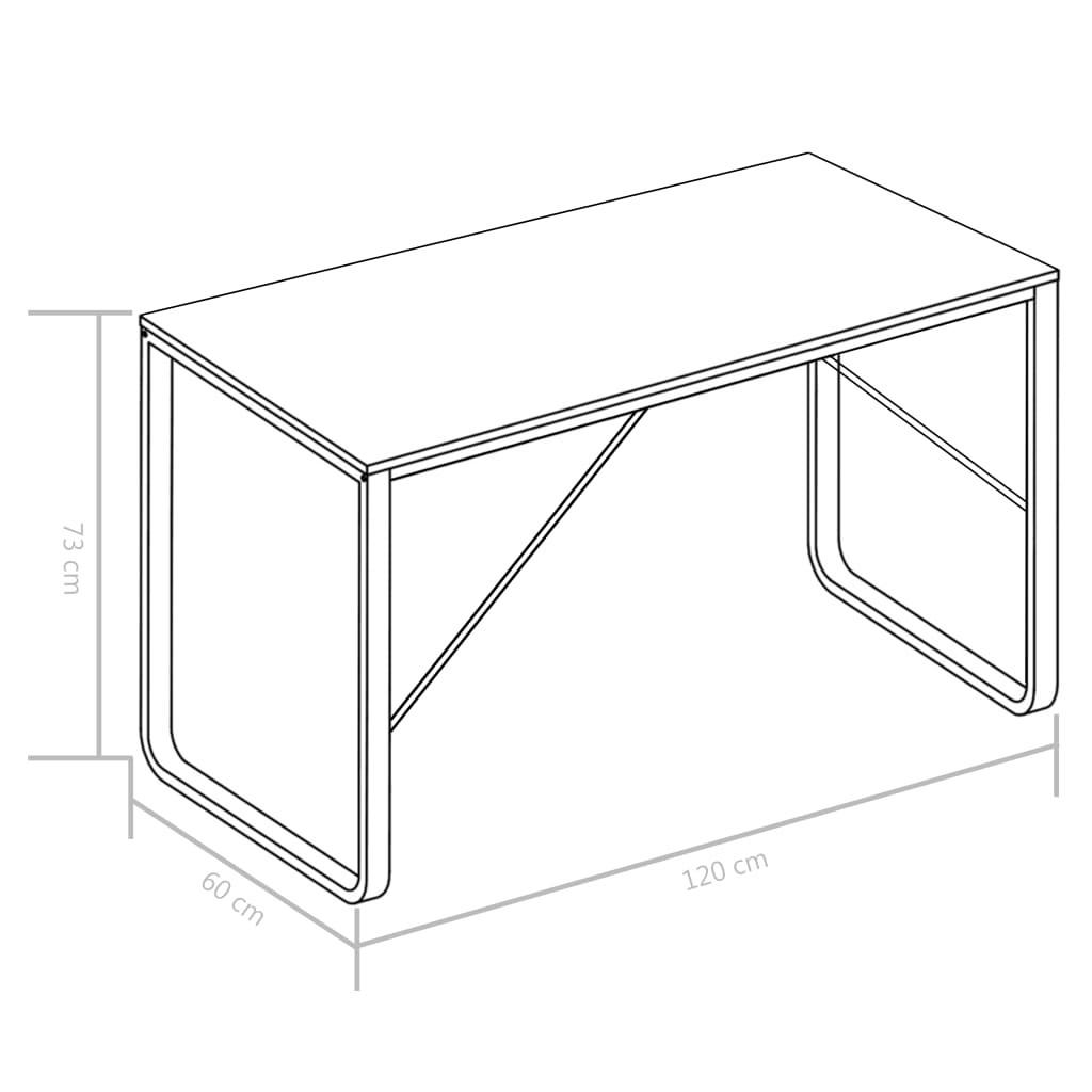 Computerbord 120x60x73 cm hvid