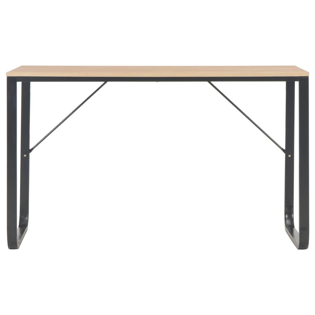 Computerbord 120x60x73 cm sort og egetræsfarve