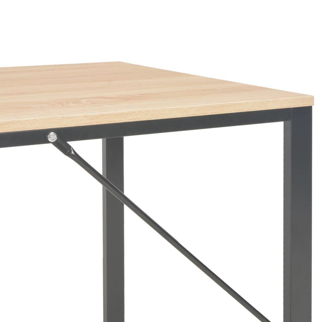 Computerbord 120x60x73 cm sort og egetræsfarve