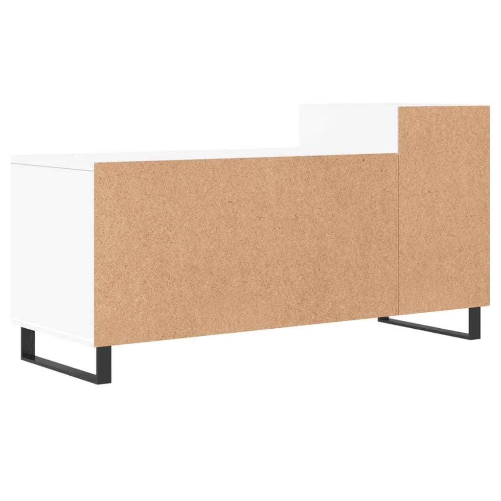 Tv-bord 100x35x55 cm konstrueret træ hvid