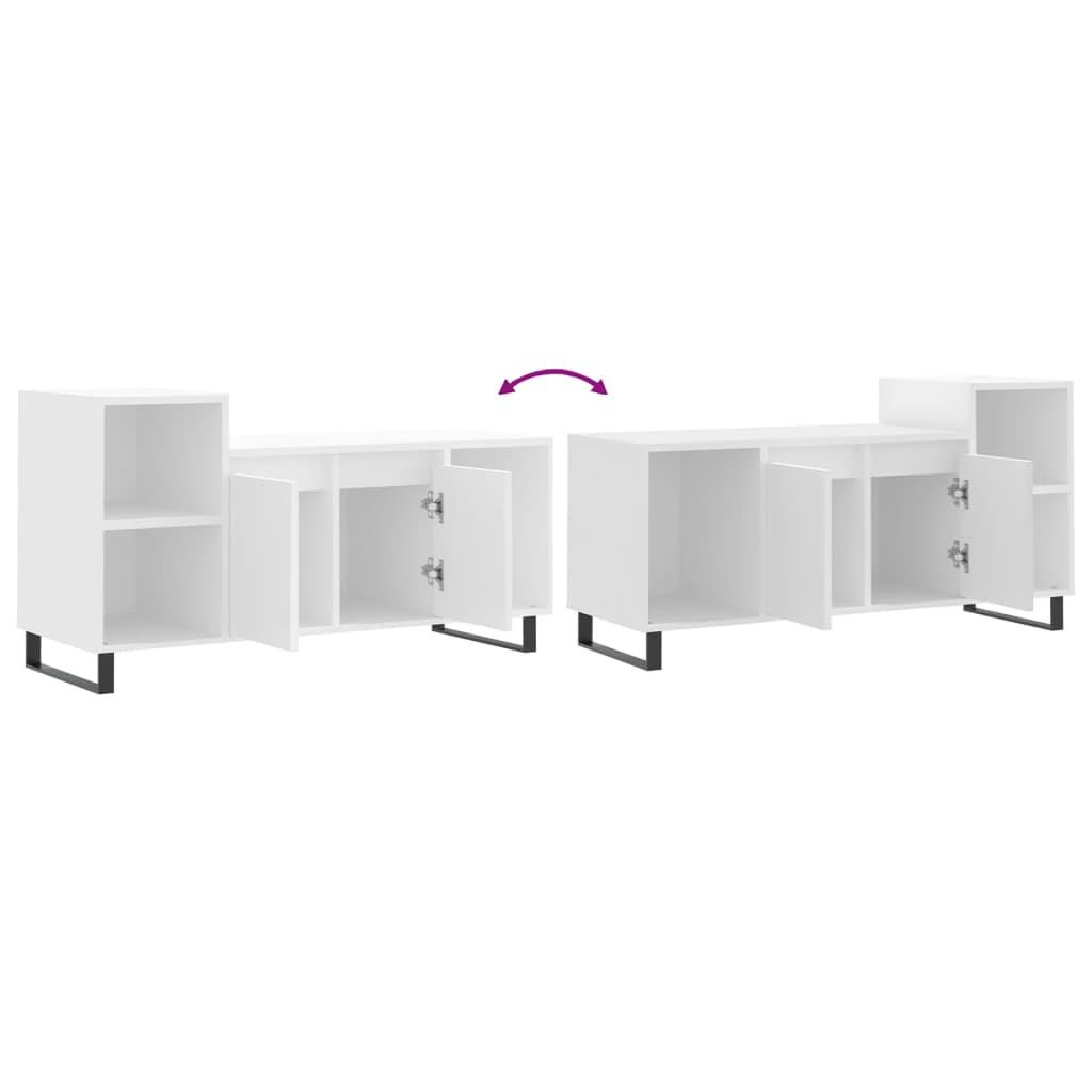 Tv-bord 100x35x55 cm konstrueret træ hvid