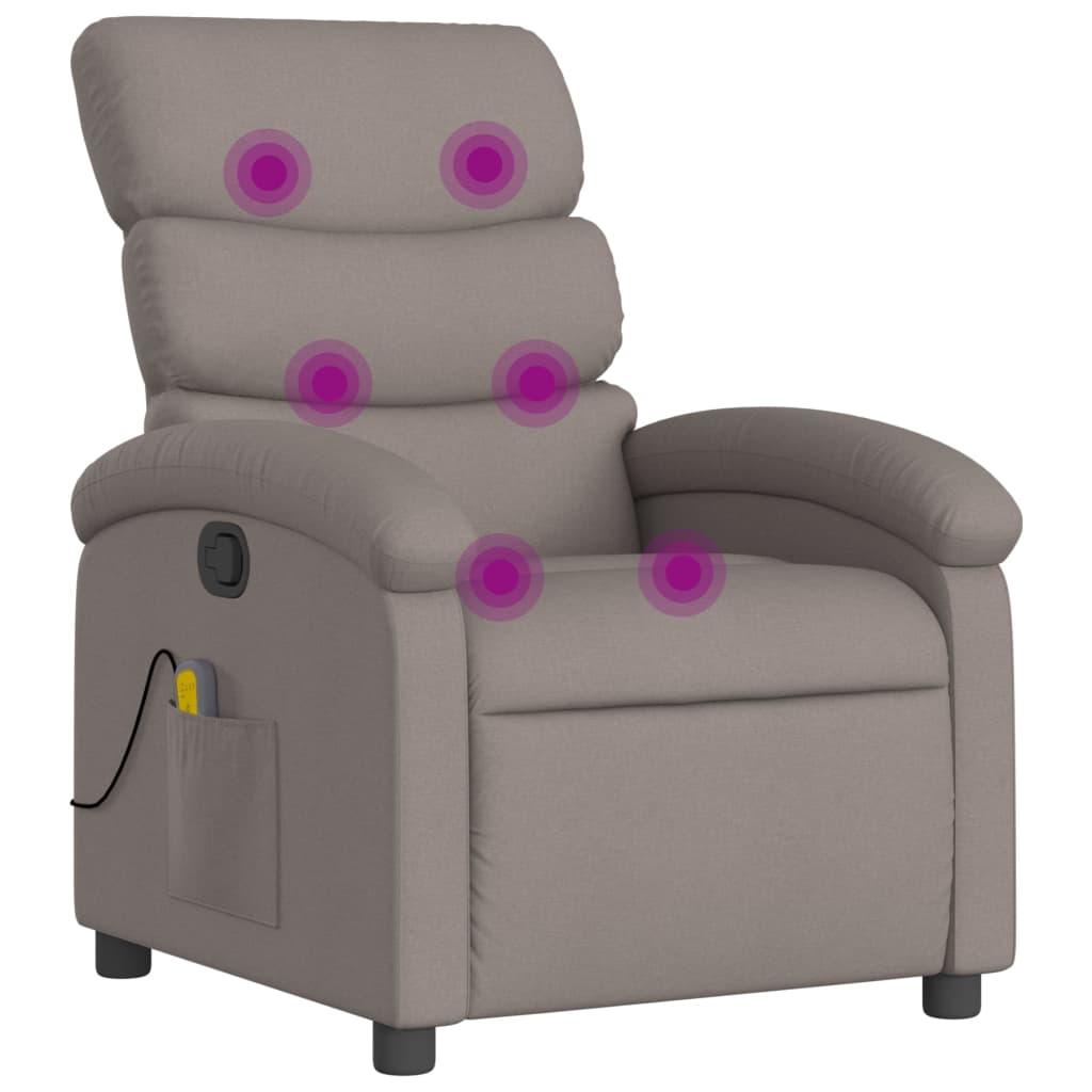 Massagestol stof gråbrun