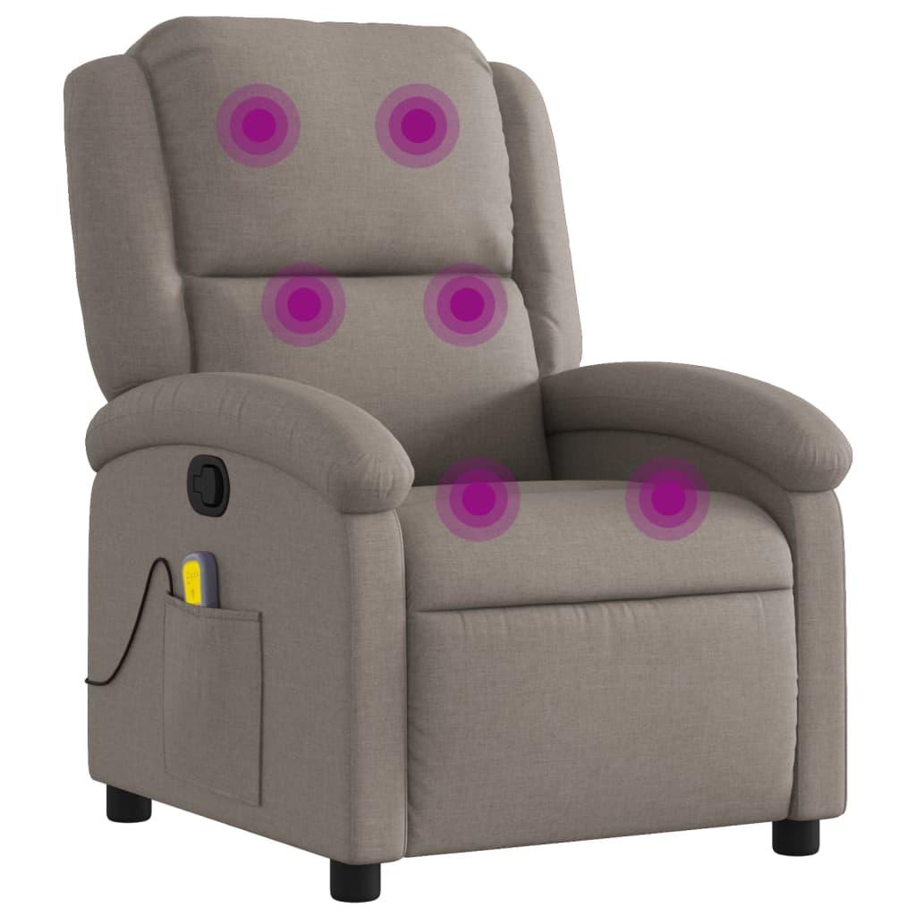 Massagestol stof gråbrun