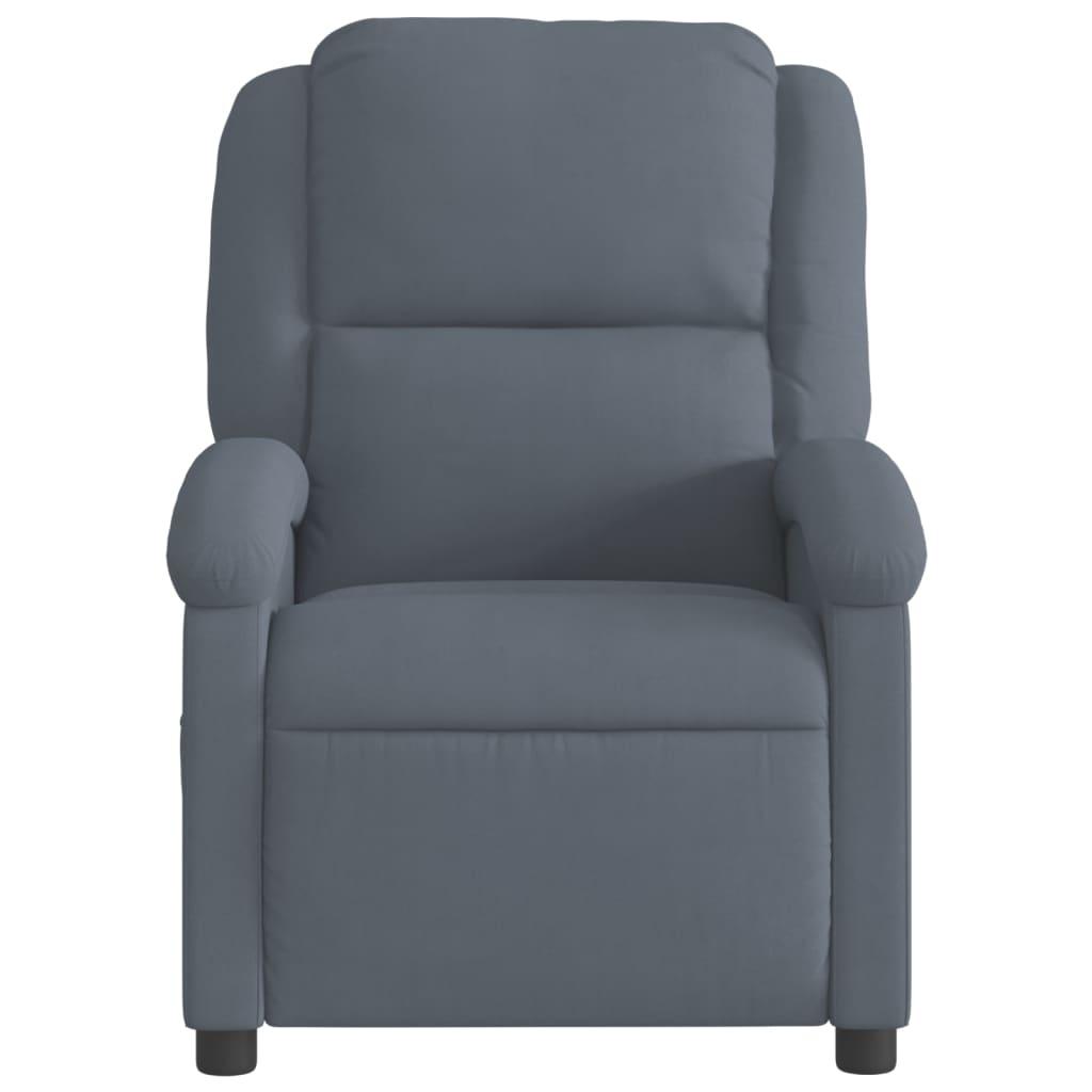 Lænestol velour mørkegrå