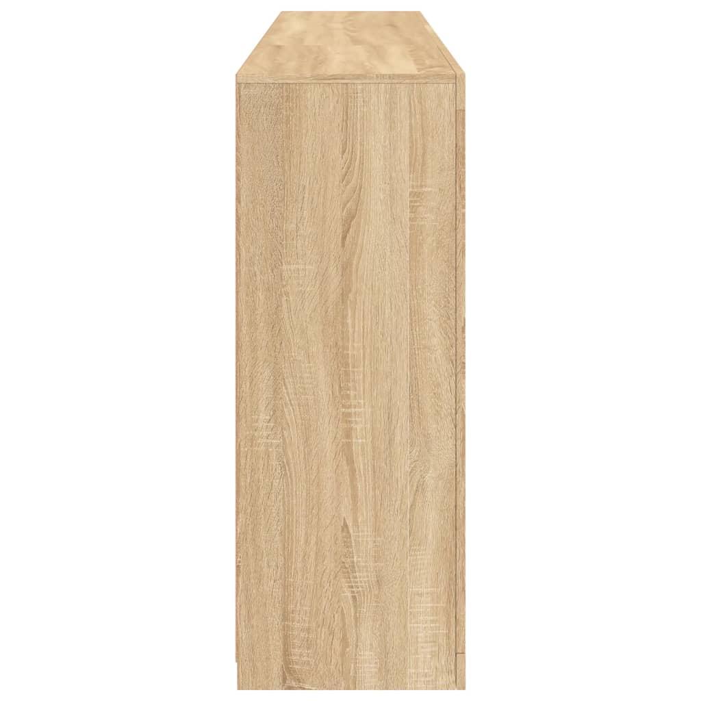 Skænk med LED-lys 181,5x37x100 cm sonoma-eg