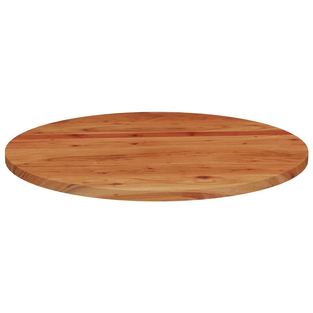 Bordplade Ø80x2,5 cm rund massivt akacietræ