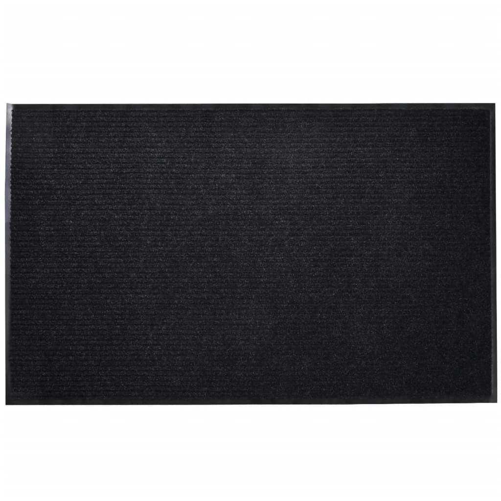 Sort PVC Dørmåtte 90 x 60 cm