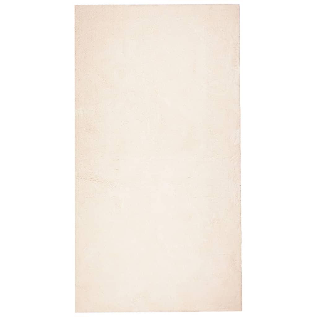 Gulvtæppe HUARTE 80x150 cm kort luv og vaskbart beige