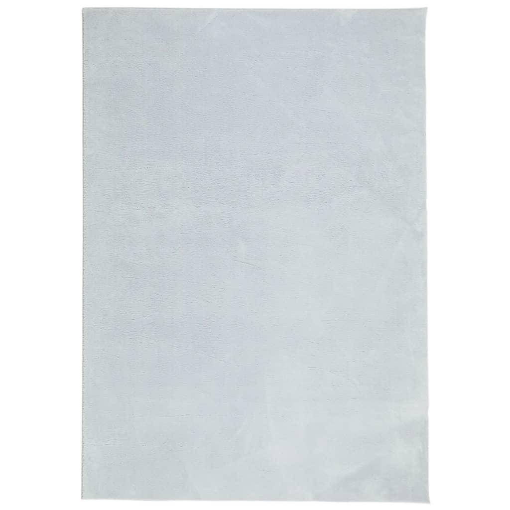 Gulvtæppe HUARTE 120x170 cm kort luv og vaskbart blå