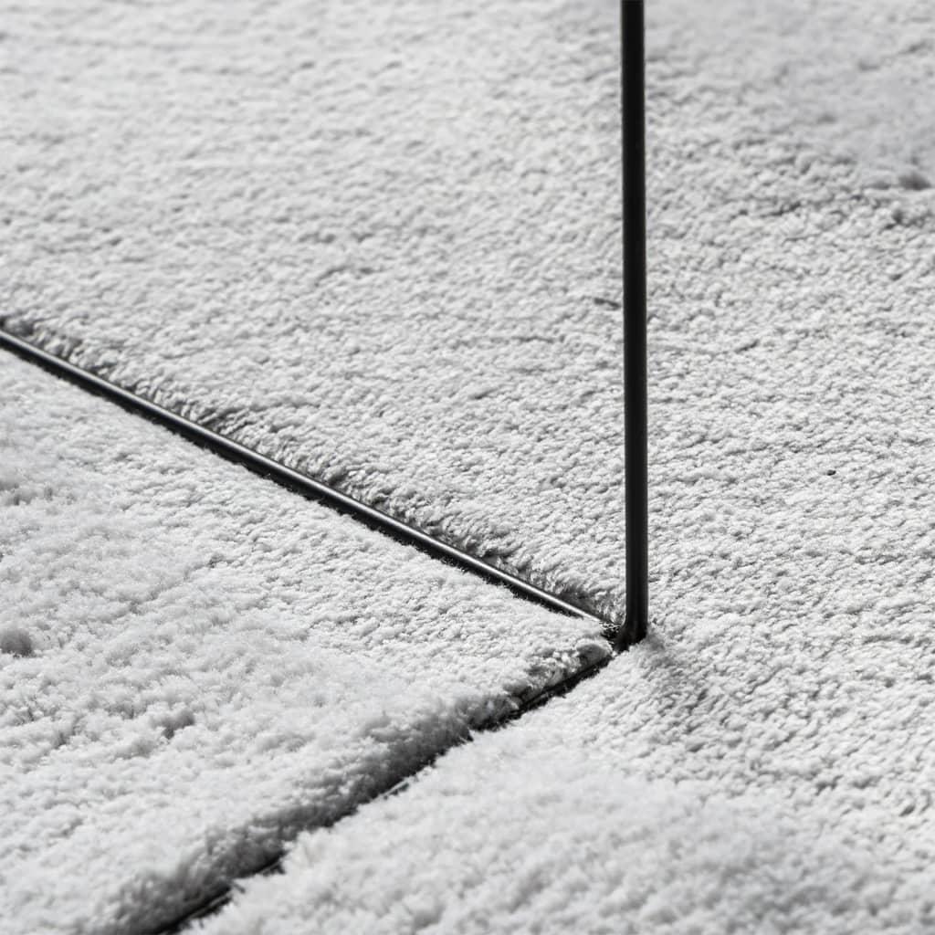 Gulvtæppe HUARTE Ø 100 cm kort luv og vaskbart grå