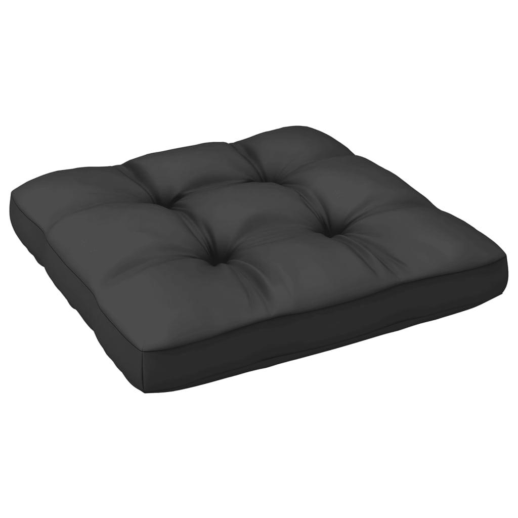 2-personers havesofa med hynder massivt fyrretræ grå