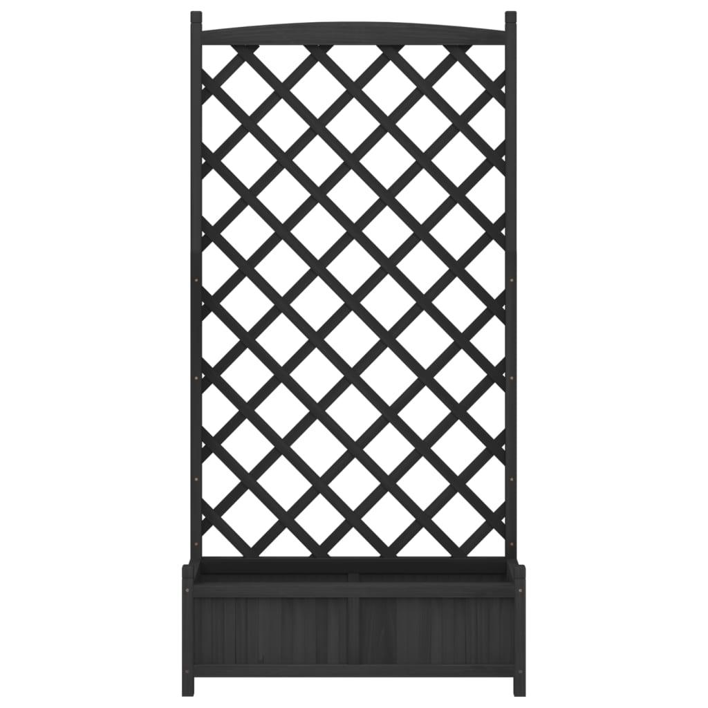 Plantekasse med espalier massivt grantræ sort