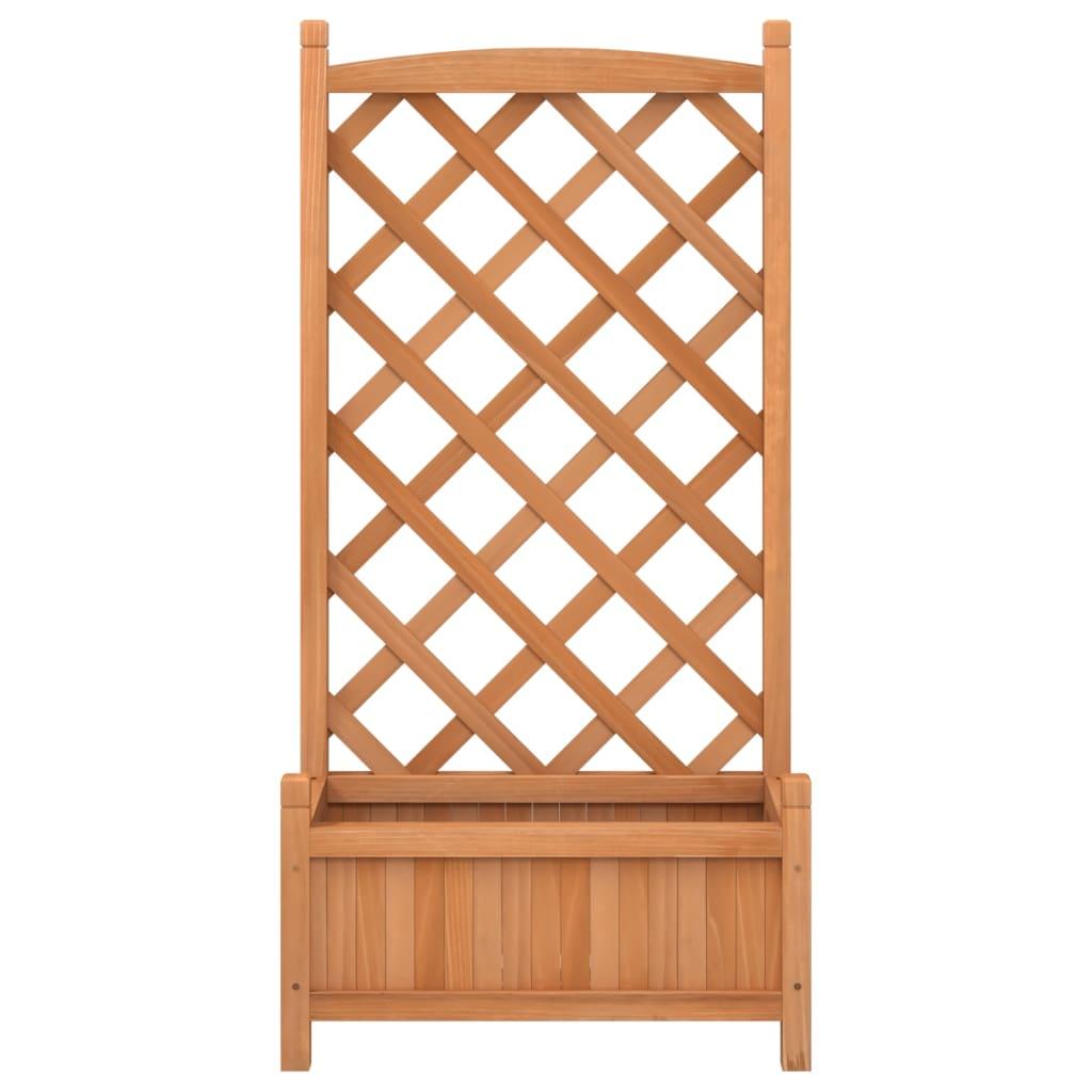 Plantekasse med espalier massivt grantræ brun