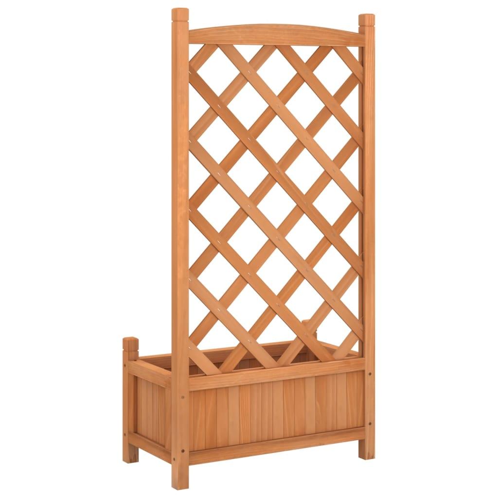 Plantekasse med espalier massivt grantræ brun