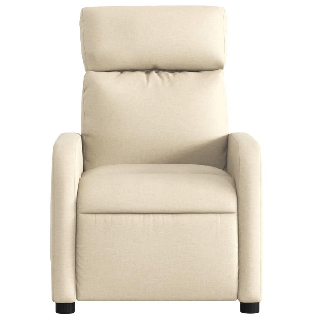 Massagestol stof cremefarvet