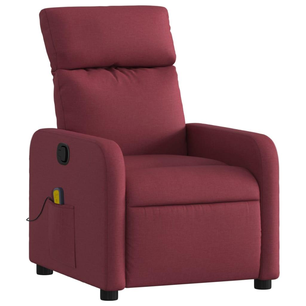Massagestol stof vinrød