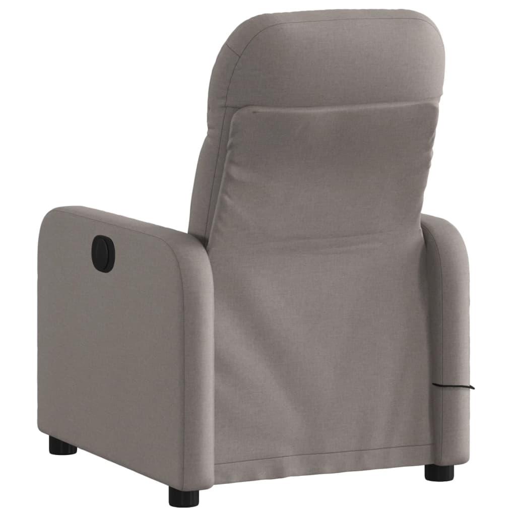 Eldrevet massagestol stof gråbrun