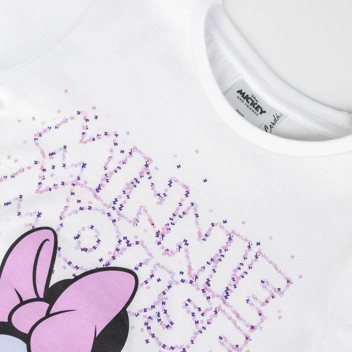 Børne Kortærmet T-shirt Minnie Mouse Hvid 6 år