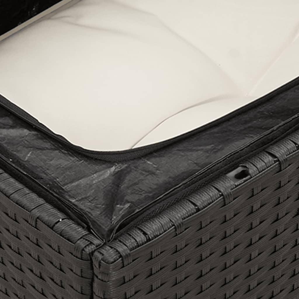 Sofasæt til haven 11 dele med hynder polyrattan sort