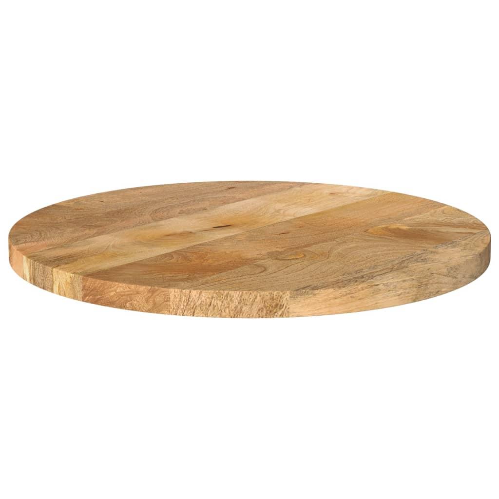 Bordplade Ø60x3,8 cm rund massivt mangotræ