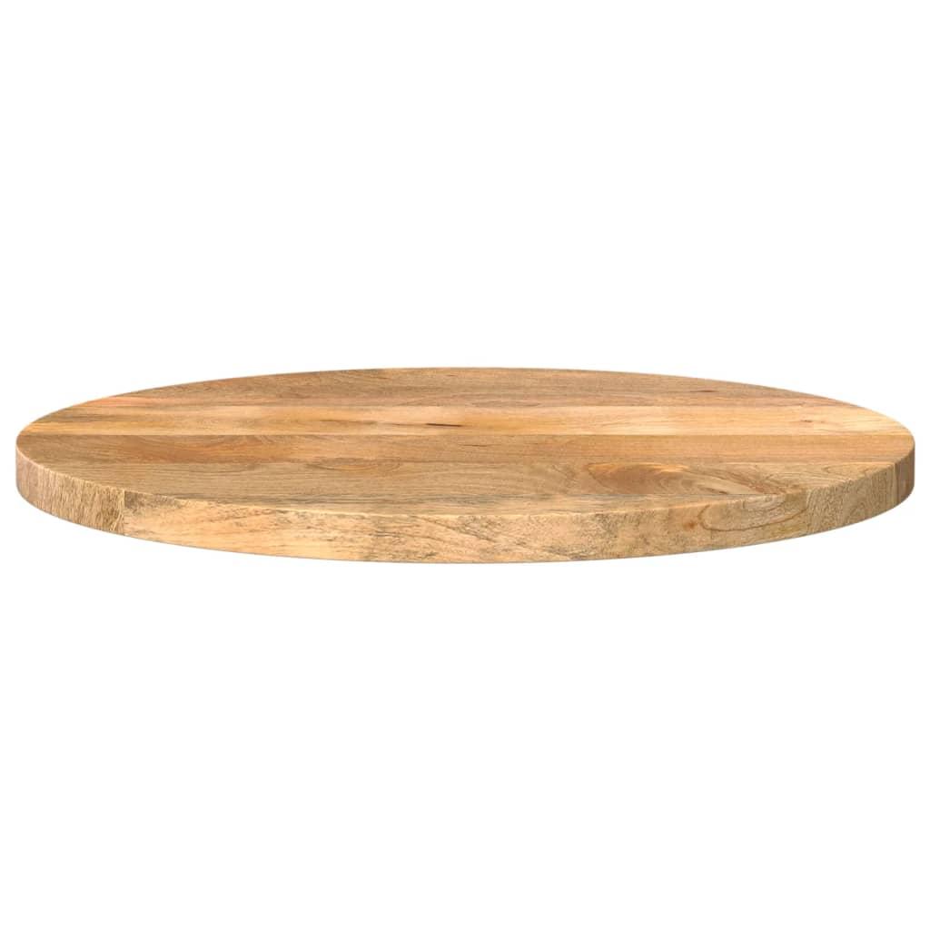 Bordplade Ø60x3,8 cm rund massivt mangotræ
