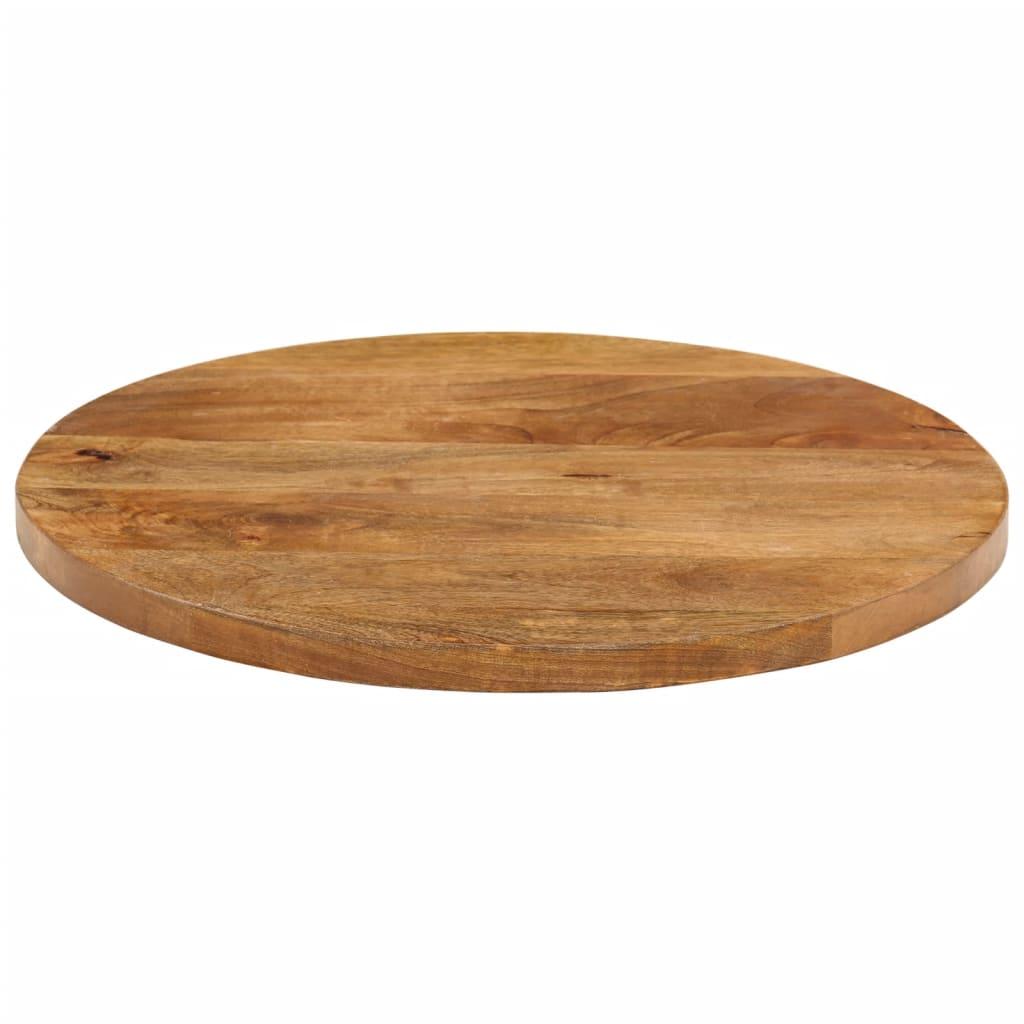 Bordplade Ø60x3,8 cm rund massivt mangotræ