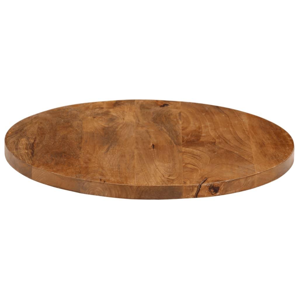 Bordplade Ø60x3,8 cm rund massivt mangotræ