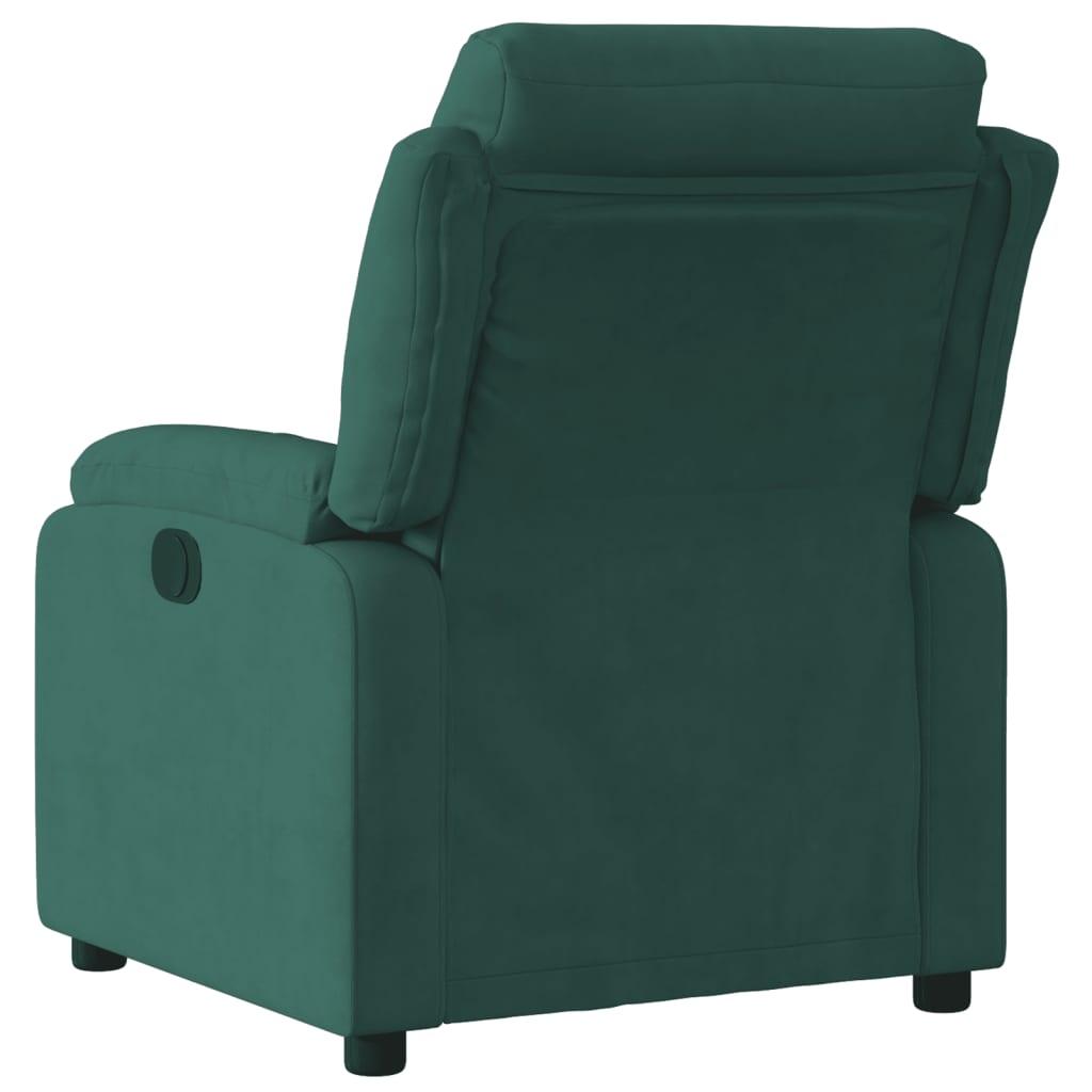 Lænestol velour mørkegrøn