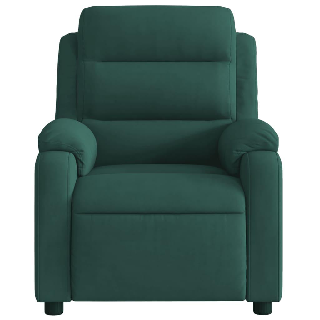 Lænestol velour mørkegrøn