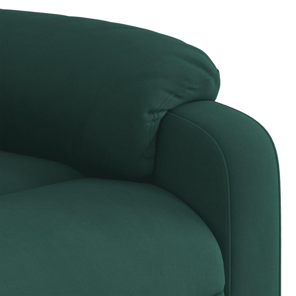 Massagestol velour mørkegrøn