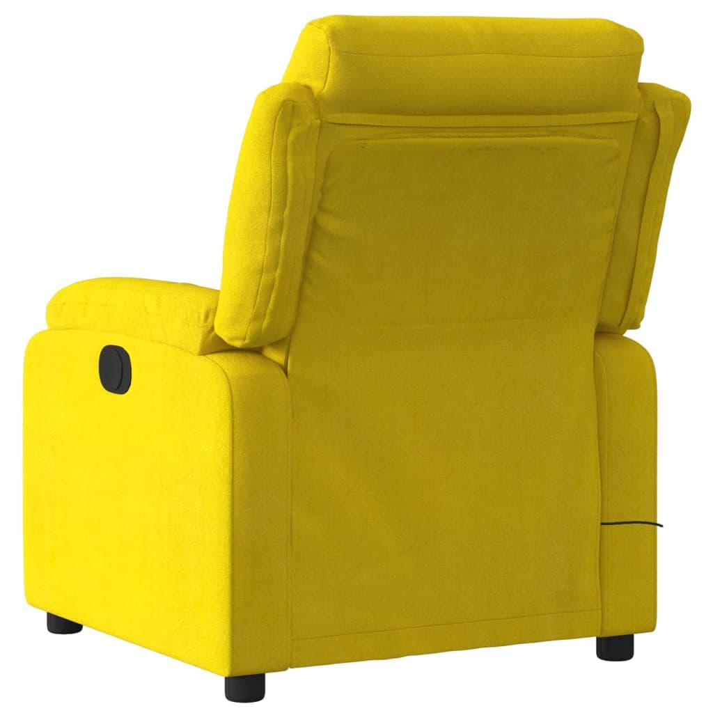 Massagestol velour gul