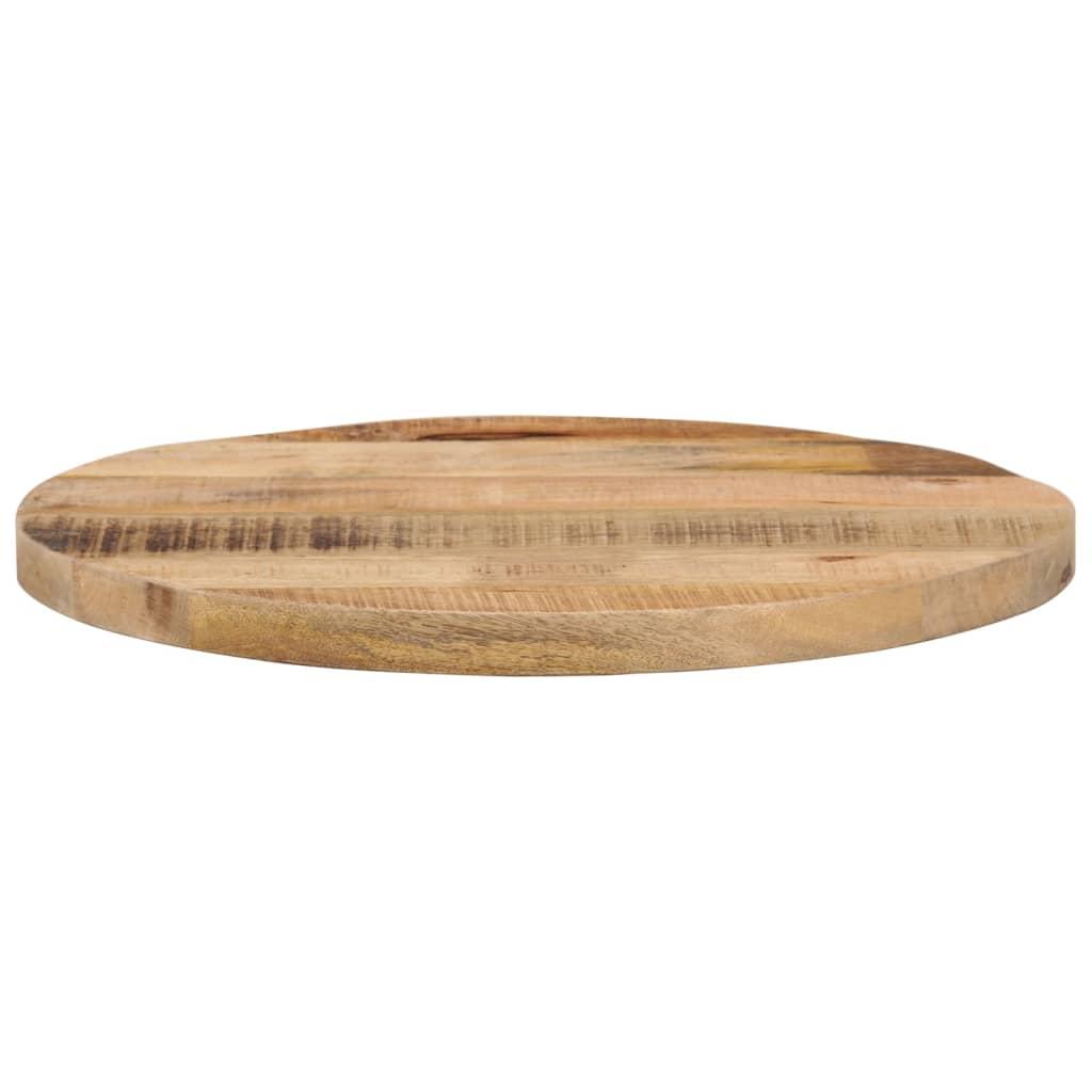 Bordplade Ø40x2,5 cm rund massivt ru mangotræ