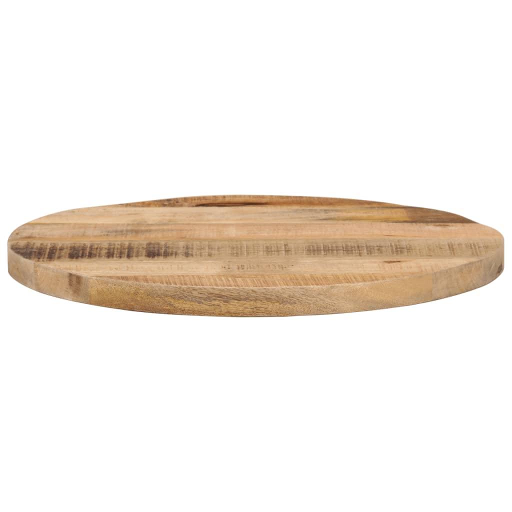 Bordplade Ø50x2,5 cm rund massivt ru mangotræ