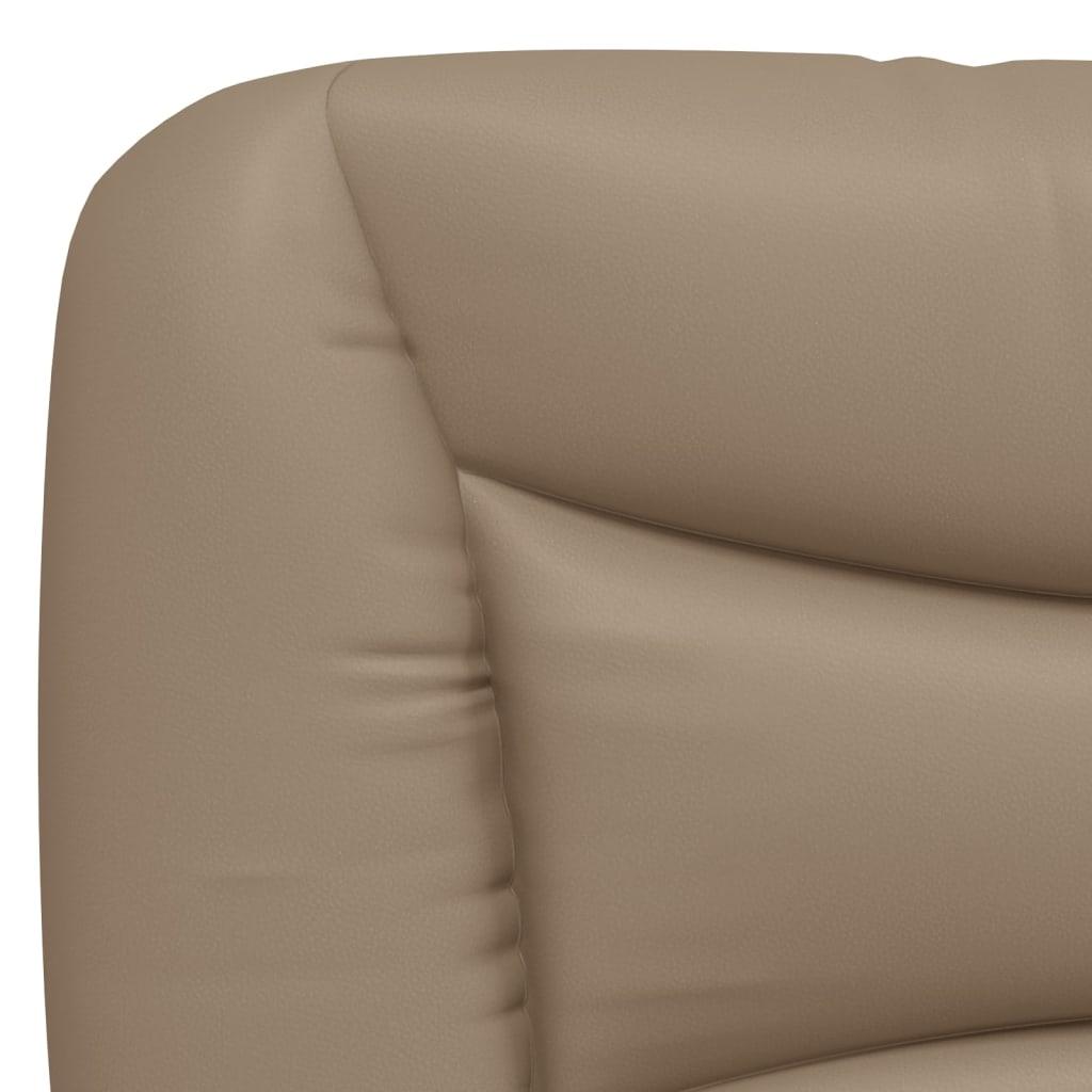 Seng 90x190 cm kunstlæder cappuccinofarvet