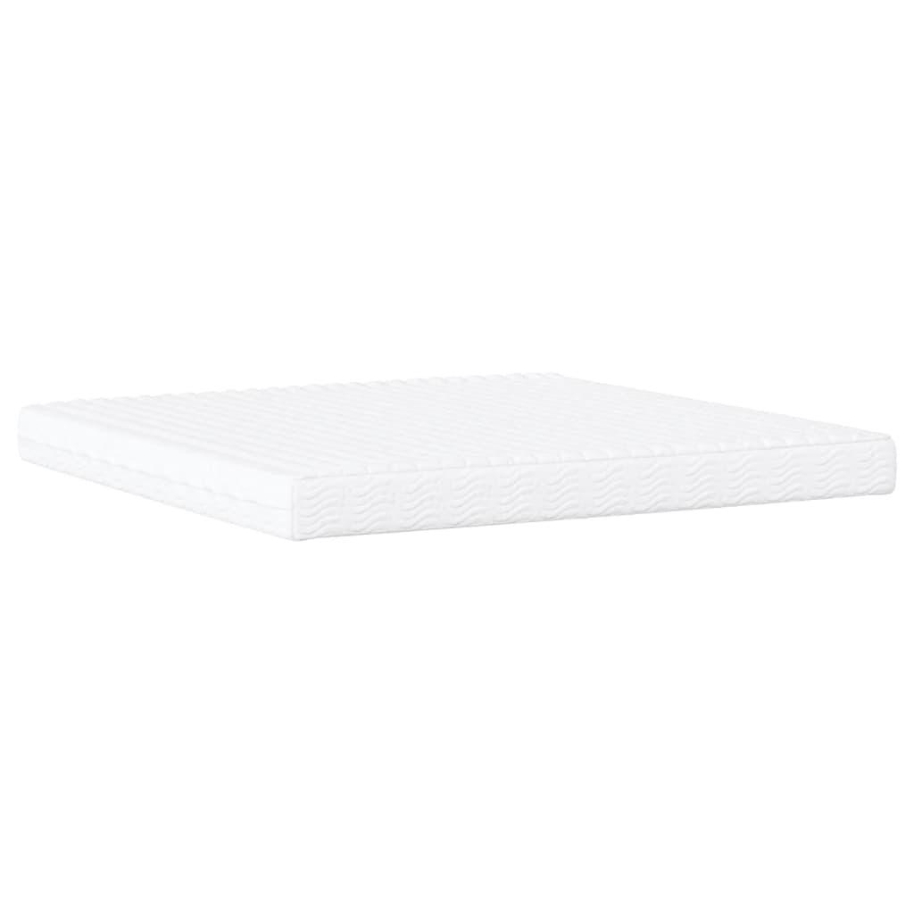 Seng med madras 200x200 cm kunstlæder grå