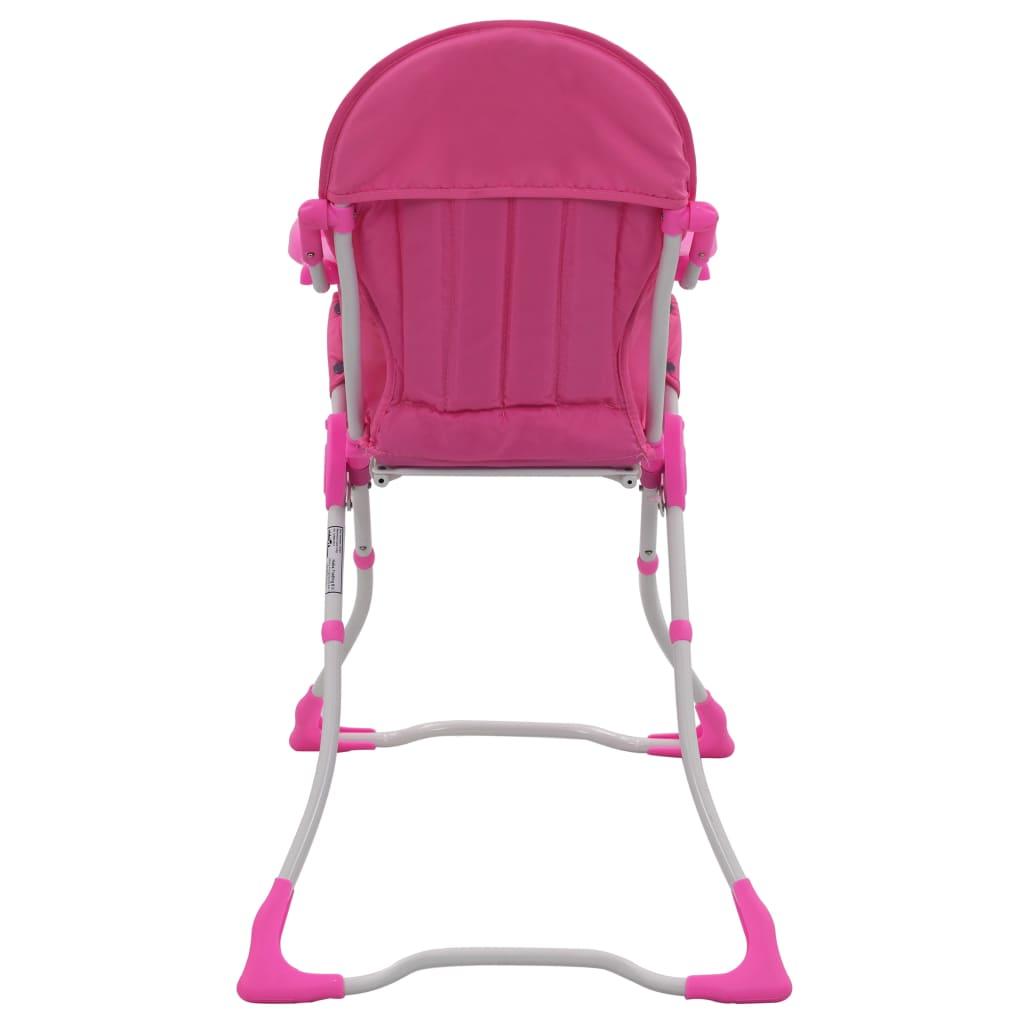 Højstol pink og hvid