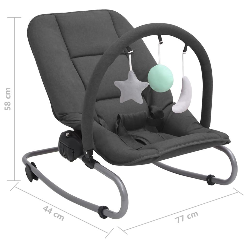 Skråstol til baby stål antracitgrå