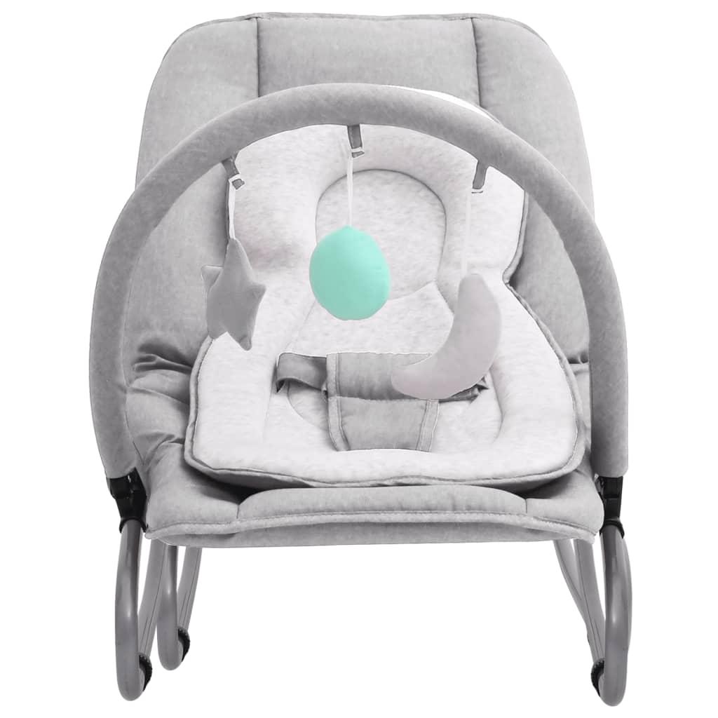 Skråstol til baby stål lysegrå