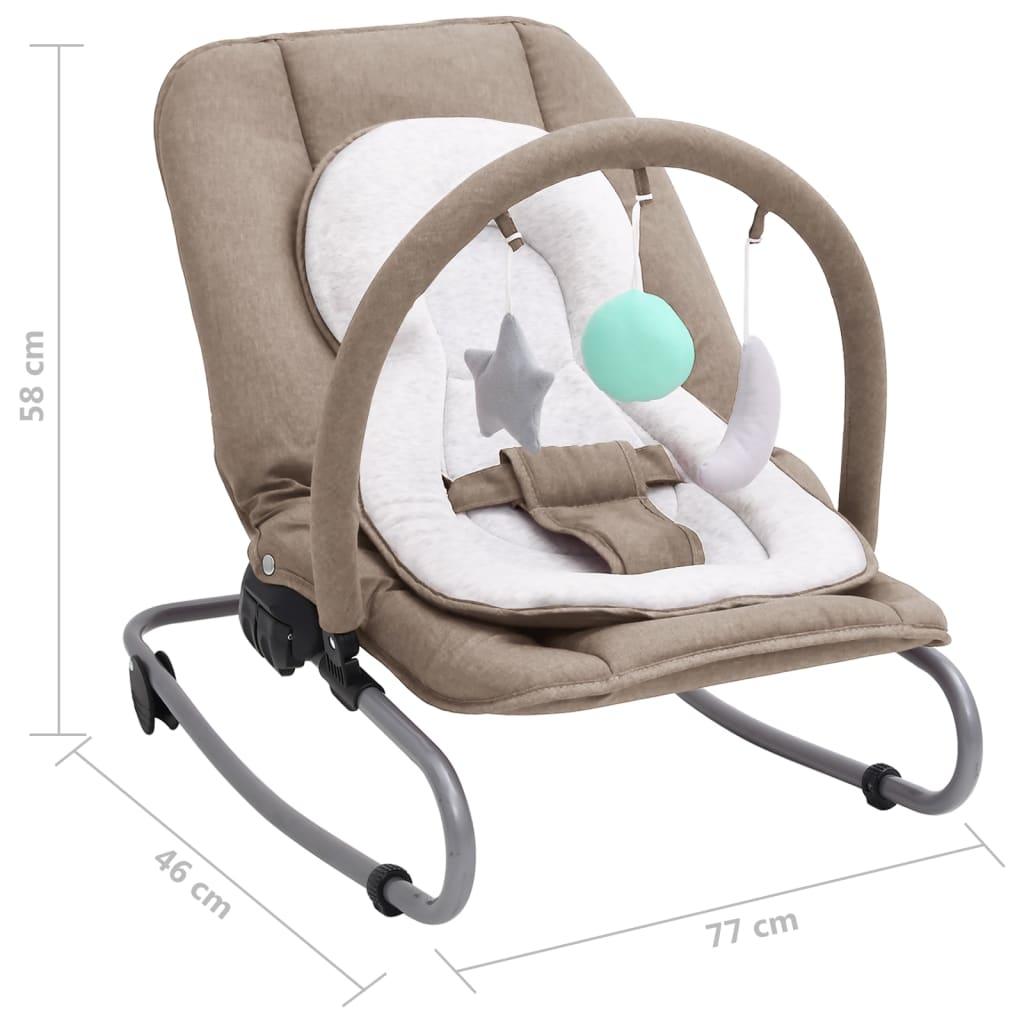 Skråstol til baby stål gråbrun