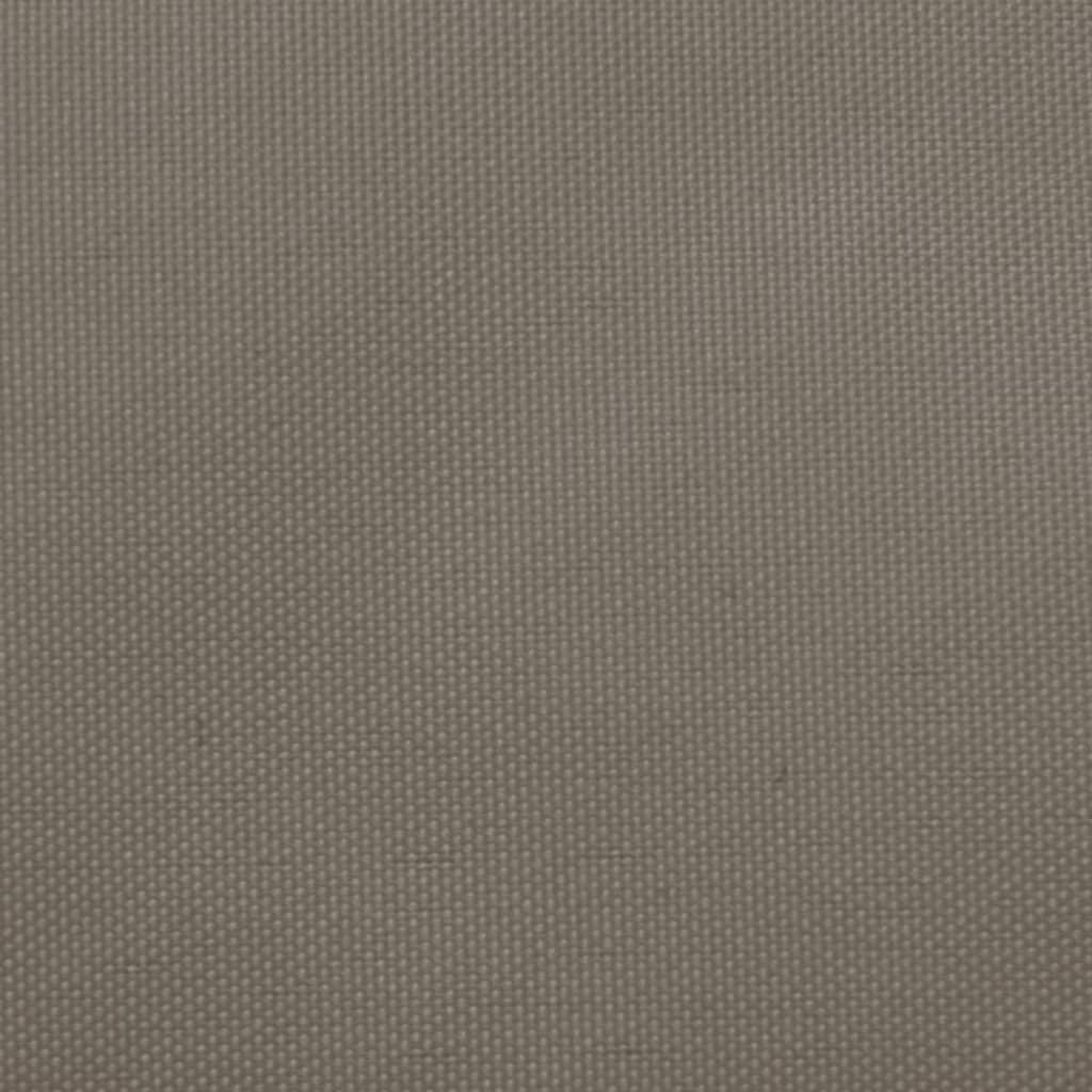 Solsejl 3x4,5 m rektangulær oxfordstof gråbrun